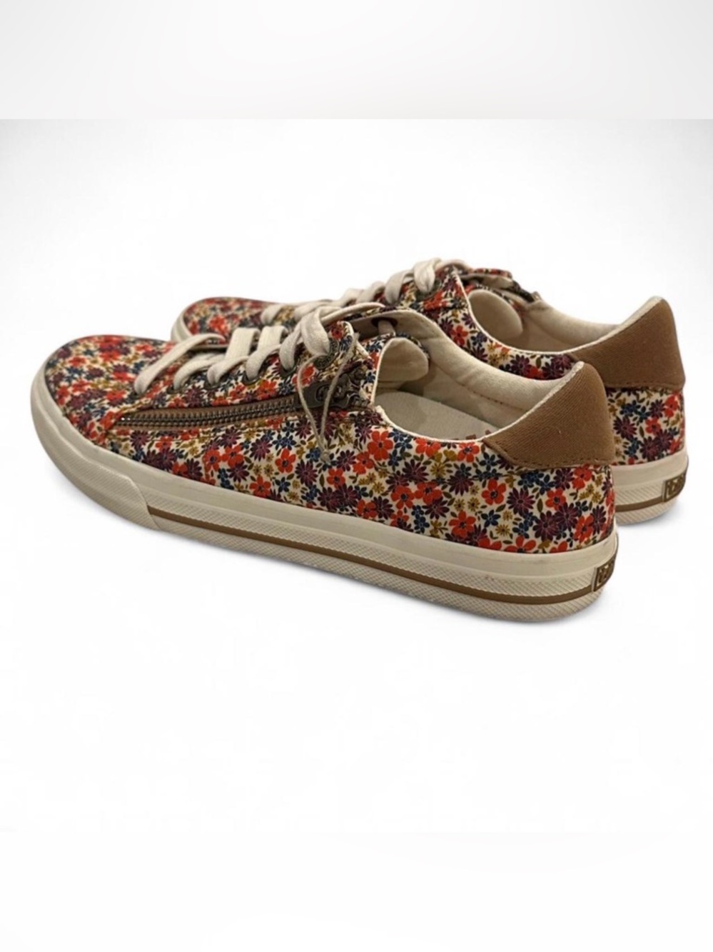 Taos Z Soul Canvas Sneaker Women’s Size 7 Floral Pattern Arch Support & Zipper - Picture 8 of 10
